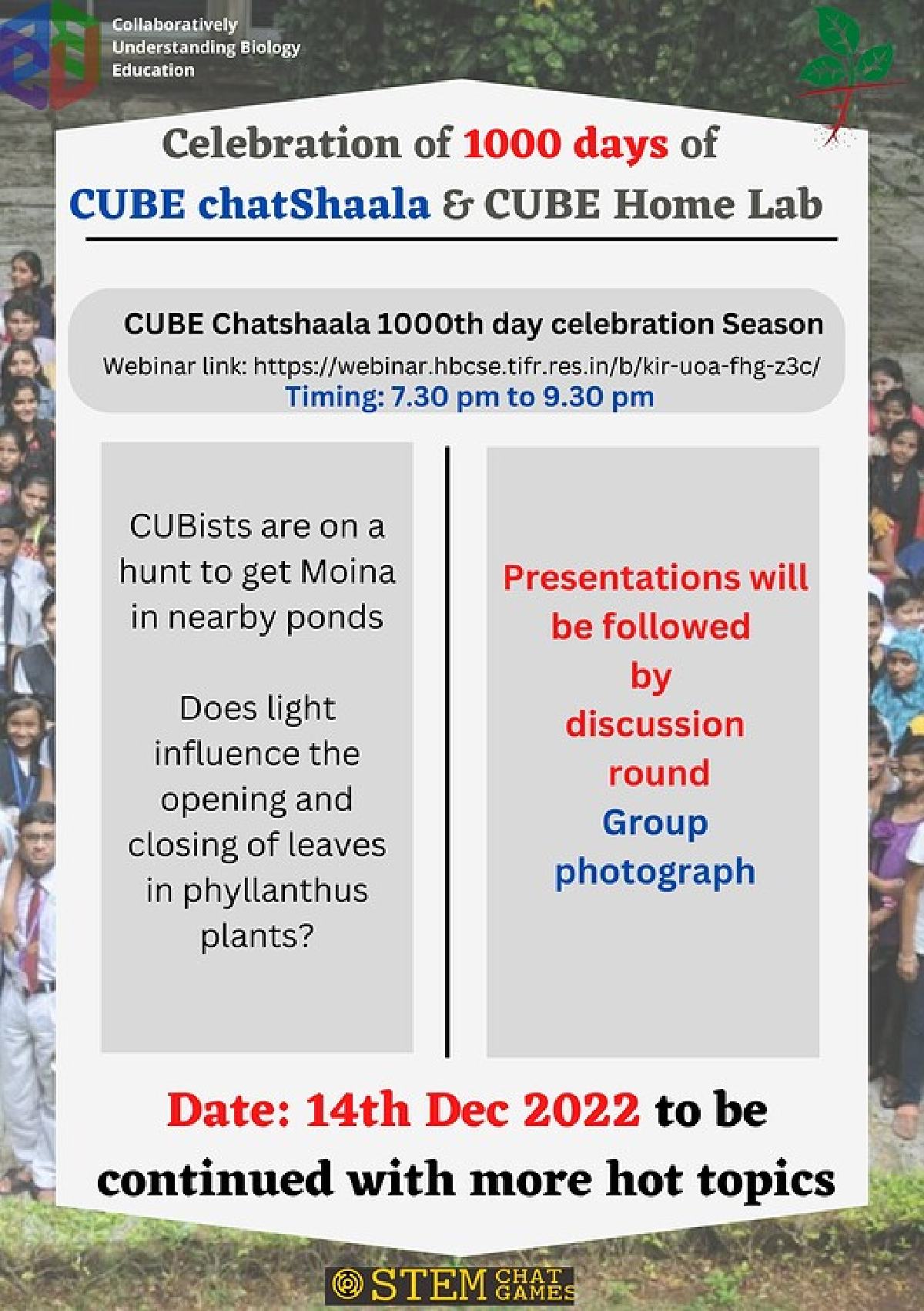 Celebration of 1000 Days of CUBE Chatshaala & Home Labs