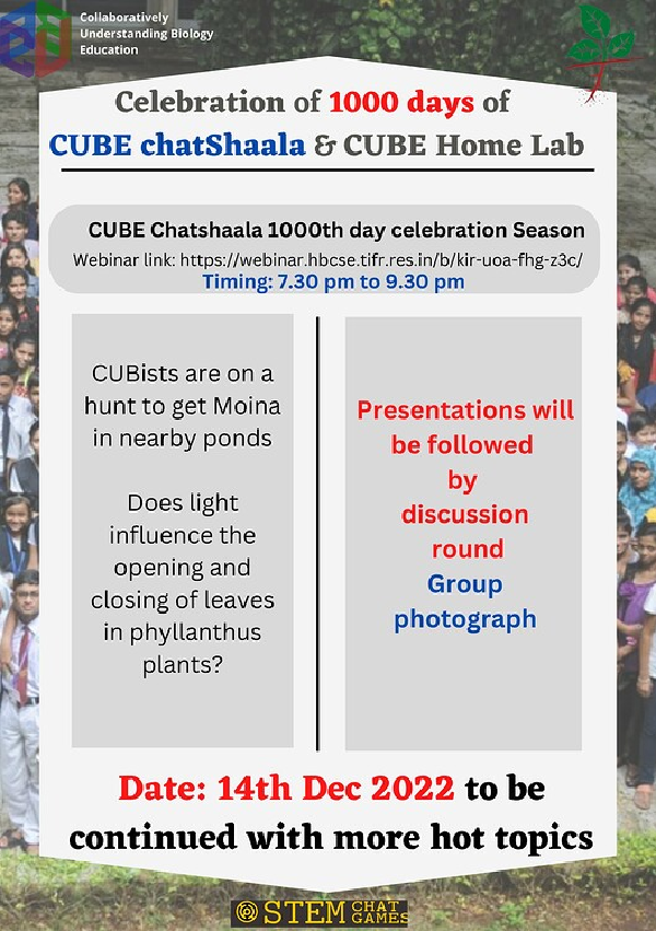 Celebration of 1000 Days of CUBE Chatshaala & Home Labs
