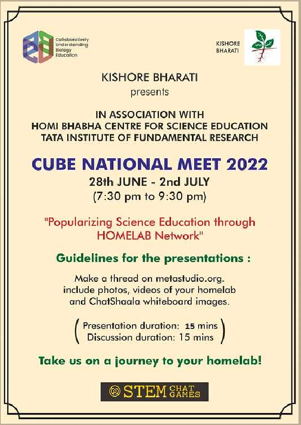 Commencement of CUBE National Meet 2022 (28th June to 2nd July 2022)