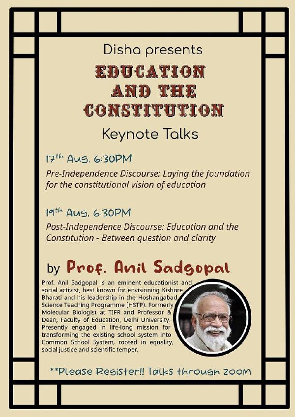 Education and the Constitution Talks at IISER, Pune