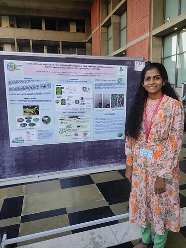 Kishore Bharati-CUBE/CURE Fellow Ms. Theertha presenting her poster at ISEB Conference at Ahmadabad University